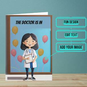 Female Doktor är i Doktor-födelsedagen Kort