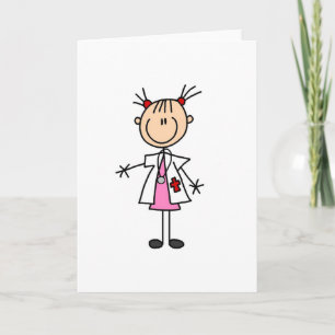 Female Doktor Stick figur Kort