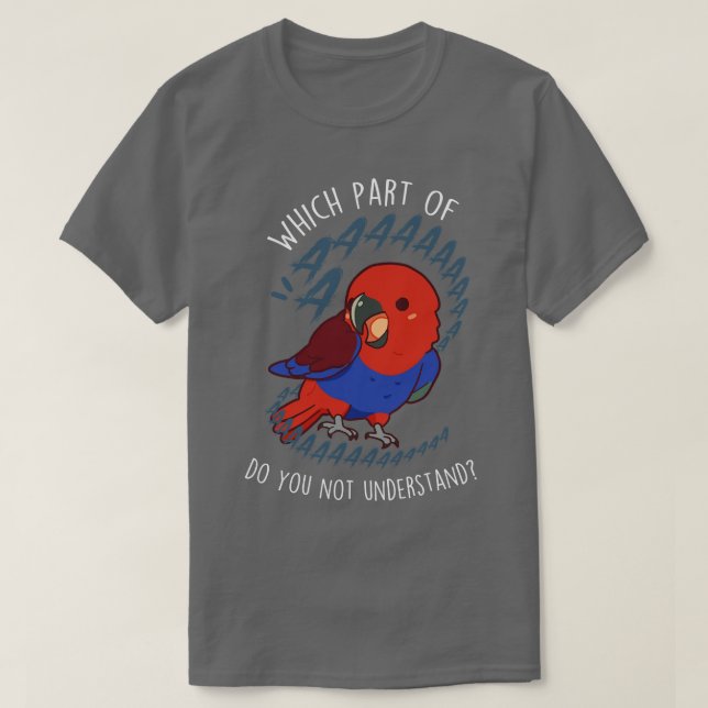 Female Eclectus Parrot Aaaa T Shirt (Design framsida)