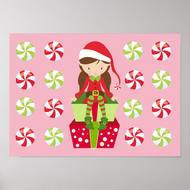 Female Elf med Candies Poster (Framsidan)