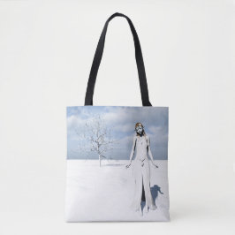 Female elf walking in the snow tygkasse