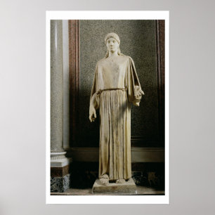 Female figur med peplos, grekiska (marmor) poster