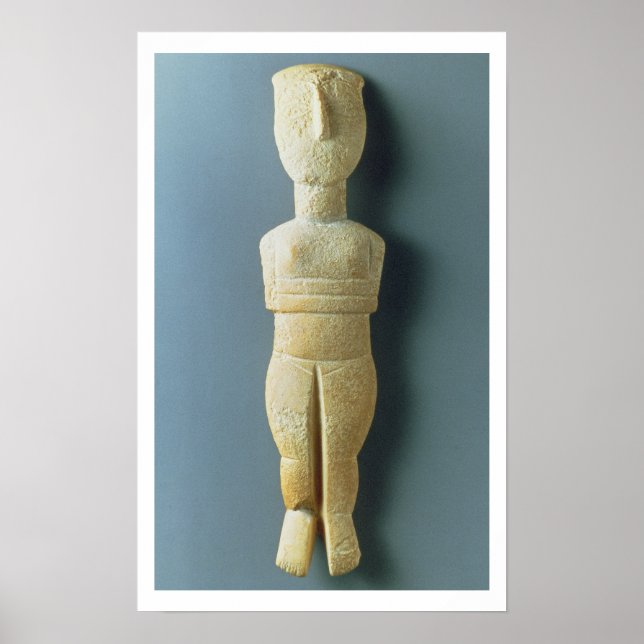 Female figurine, tidigt Cycladic, c.2800-2300 BC ( Poster (Framsidan)