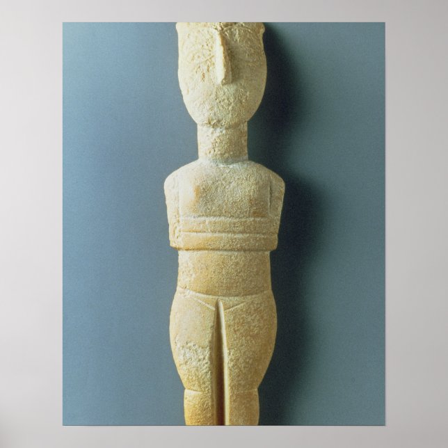 Female figurine, tidigt Cycladic, c.2800-2300 BC ( Poster (Framsidan)