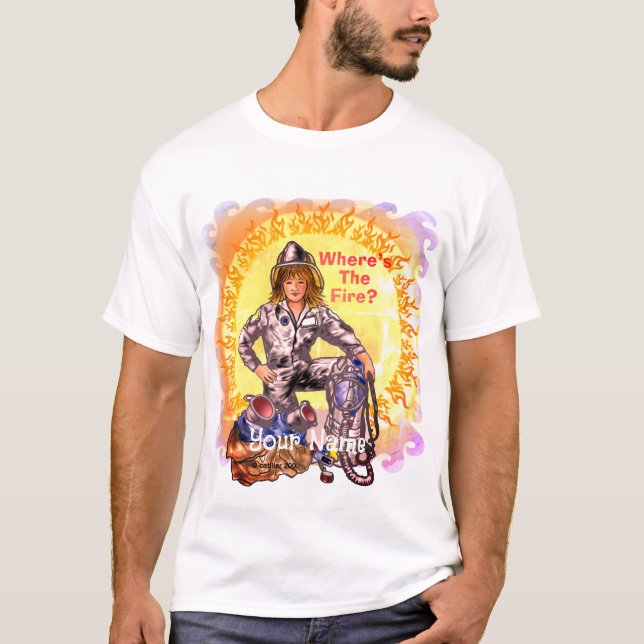 Female Firefighter t-shirt (Framsida)