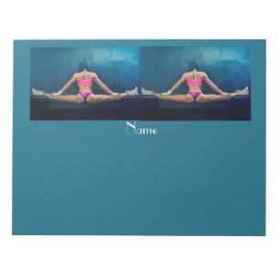 Female Fitness-modell - uppdelad Thunder_Cove Anteckningsblock