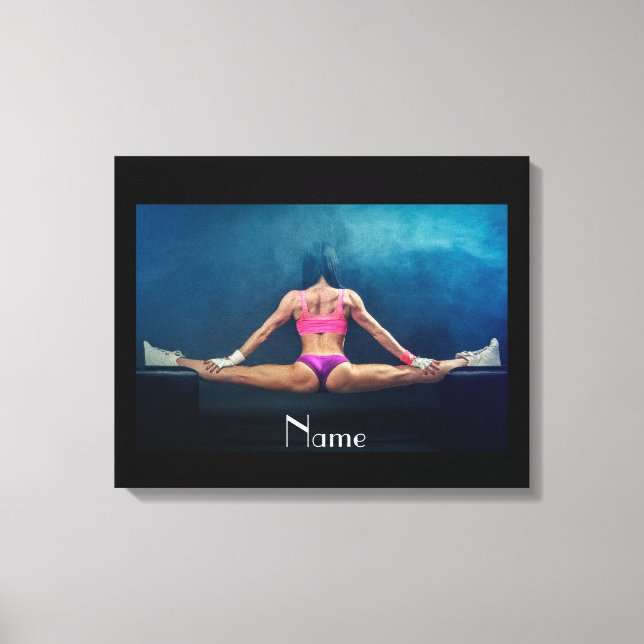 Female Fitness-modell - uppdelad Thunder_Cove Canvastryck (Framsida)