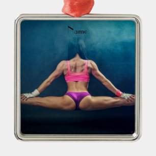 Female Fitness-modell - uppdelad Thunder_Cove Julgransprydnad Metall