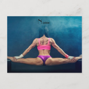 Female Fitness-modell - uppdelat Thunder_Cove-vyko Vykort
