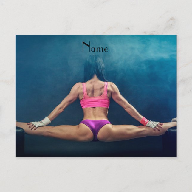 Female Fitness-modell - uppdelat Thunder_Cove-vyko Vykort (Framsida)