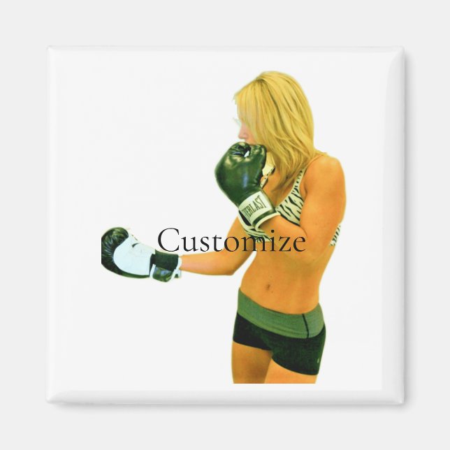 Female Fitness-modellboxning Thunder_Cove Magnet (Framsidan)