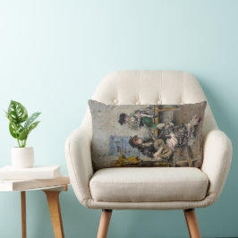 Female Flamenco Guitar Player (spansk Guitarist) Lumbarkudde