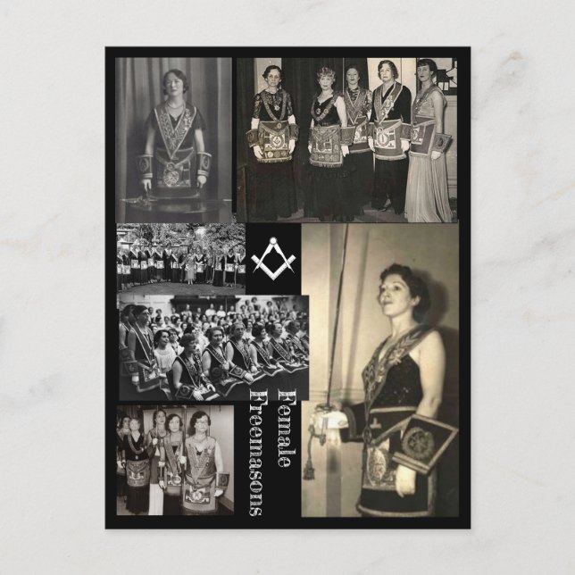 Female Freemasons Vykort (Framsida)