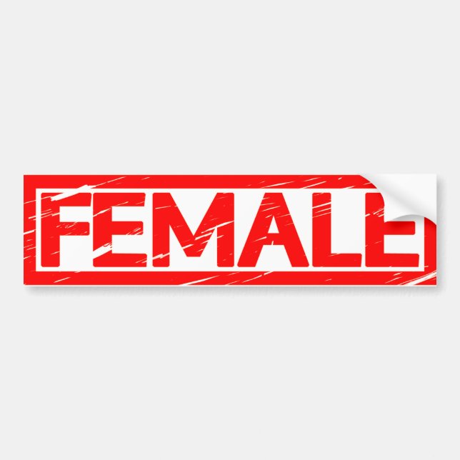 Female Frimärke Bildekal (Framsidan)