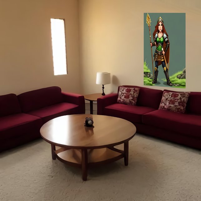 Female Gnome-krigare | AI Art Poster (Skapare uppladdad)