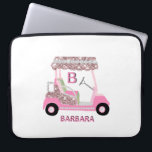 Female Golf Cart Personalize Laptop Fodral<br><div class="desc">En charmerande unik golfvagn - vissa diamanter och glitter - en tad ovanpå,  kanske - kärlek för dig själv eller speciell som gåva - med initialer/monogram. Om du har några designfrågor eller en speciell begäran,  skicka ett e-postmeddelande till: charmdesignstudio@rcn.com</div>