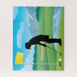 Female Golfer Design Jigszle Puzzle Pussel