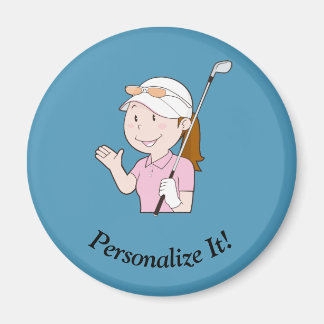 Female Golfer Magnet