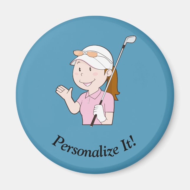 Female Golfer Magnet (Framsidan)