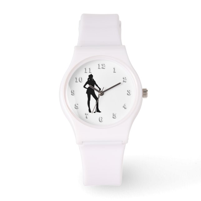 Female Golfer Sport Armbandsur (Framsida)