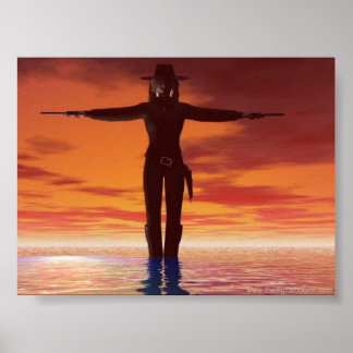 Female Gunslinger Poster