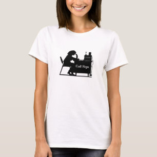 Female Ham Silhouette tar meddelandetröja T-shirt