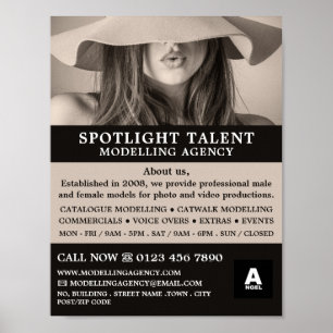 Female Hat Model, modelleringsbyrå, modell Agent Poster