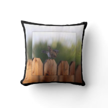 Female House Finch on Wooden Fence Digital Art