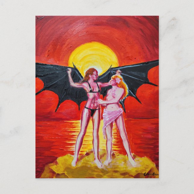 Female Icarus Vykort (Framsida)