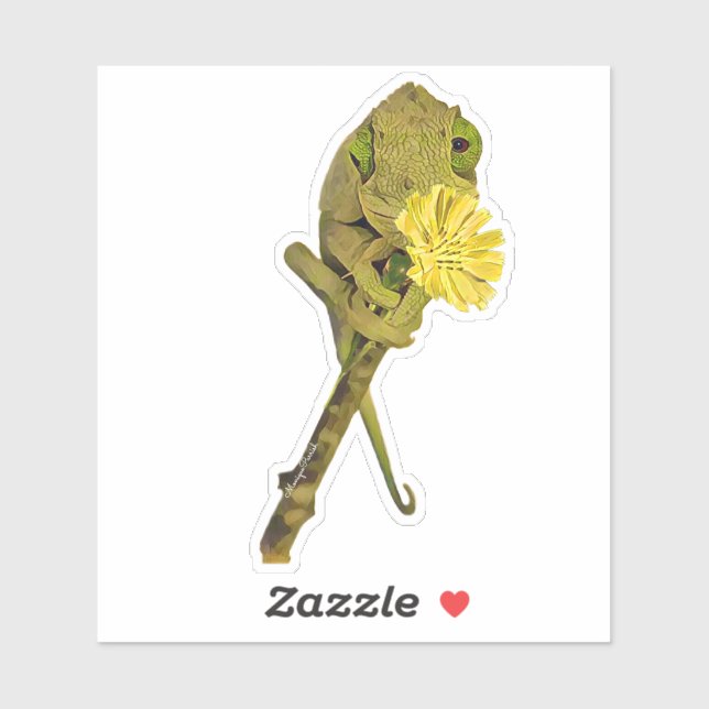 Female Jackson's Chameleon Sticker Klistermärken (Ark)
