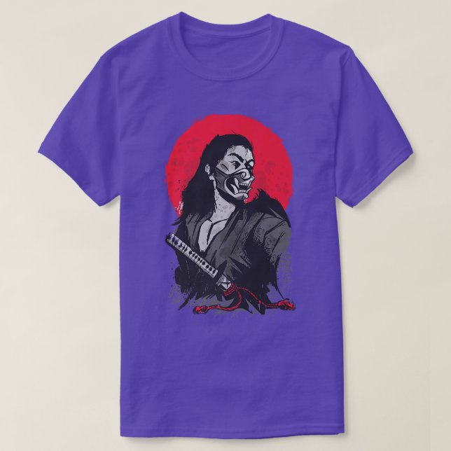 Female japanska Samurai Warrior Onna Musha  T Shirt (Design framsida)