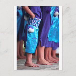 Female Kapa Haka Maori dans Waitangi Vykort