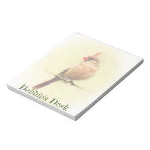 Female kardinal Songbird Anteckningsblock