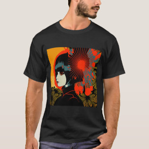 Female Kimono Retro Geisha Vintage Japanska Samura T Shirt