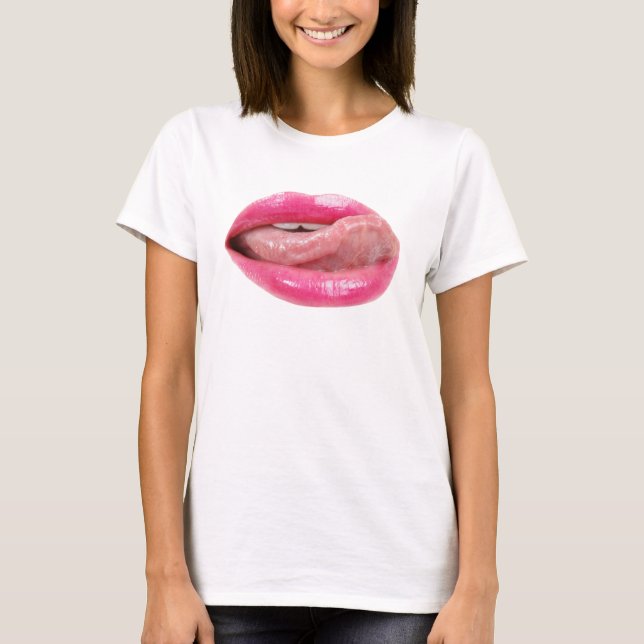 Female läppar t shirt (Framsida)
