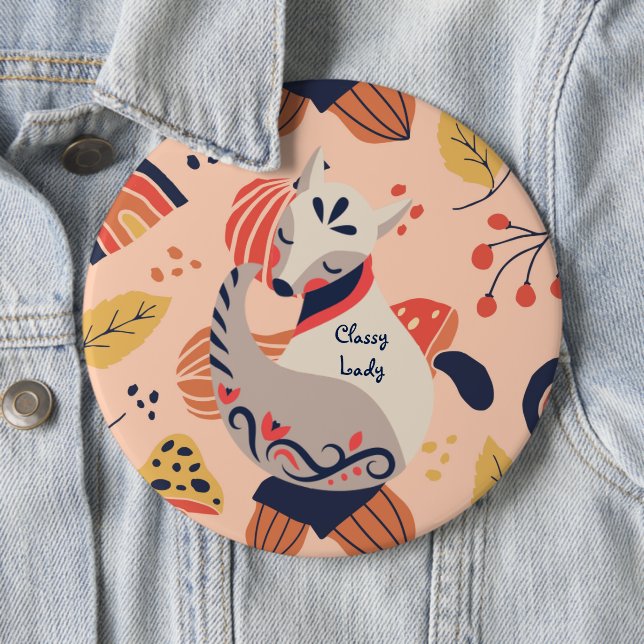 Female lärarskift CLASSY DAM Hygge Fox Knapp (In Situ)