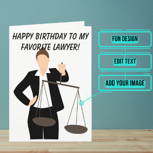 Female Lawyer Birthday Kort