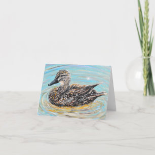 Female Mallard Anka-målning Kort