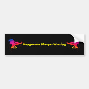 Female Martial Arts - Dangerous Woman Warning Bildekal