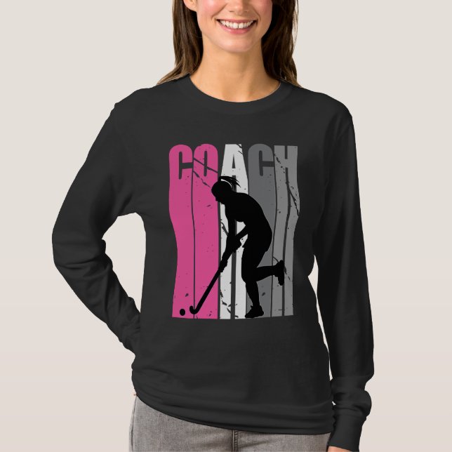 Female Master Hockey Instructor Hockey Coach T Shirt (Framsida)