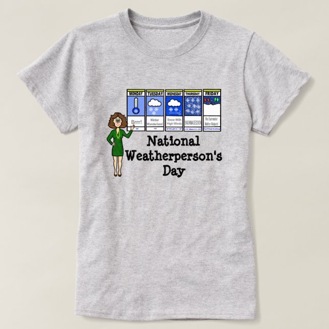 Female meteorologen Weather Forecast T-Shirt (Design framsida)
