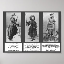 Female Mountain Klibers Peck Fuller Mountaineers Poster