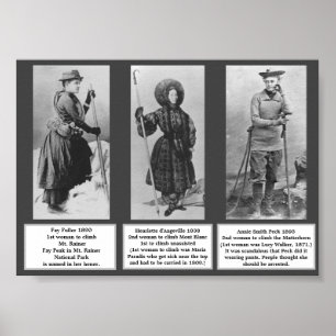 Female Mountain Klibers Peck Fuller Mountaineers Poster