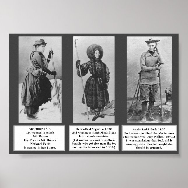 Female Mountain Klibers Peck Fuller Mountaineers Poster (Framsidan)