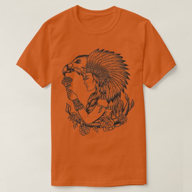 Female Native American T Shirt (Design framsida)