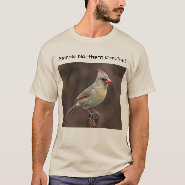 Female Northern Cardinal T-Shirt (Framsida)