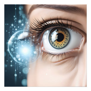 Female öga makro fototryck