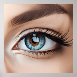 Female öga makro poster