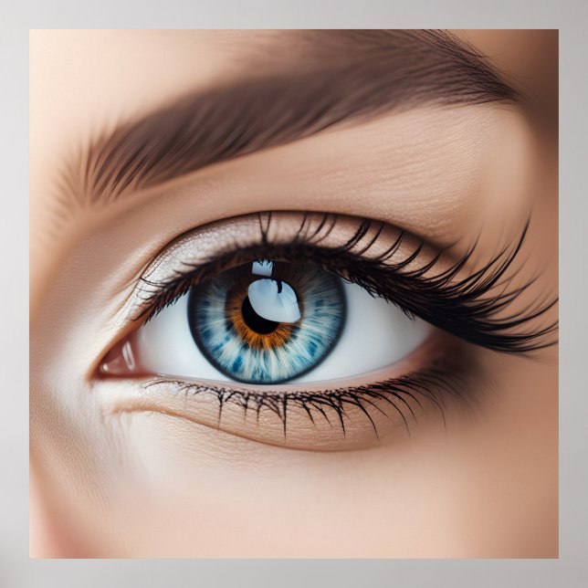 Female öga makro poster (Framsidan)