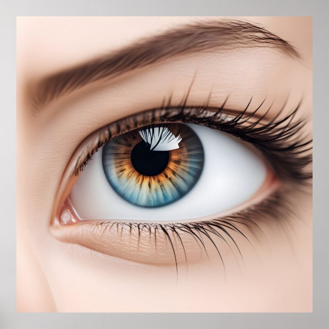 Female öga makro poster (Framsidan)